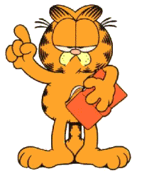Garfield with a book